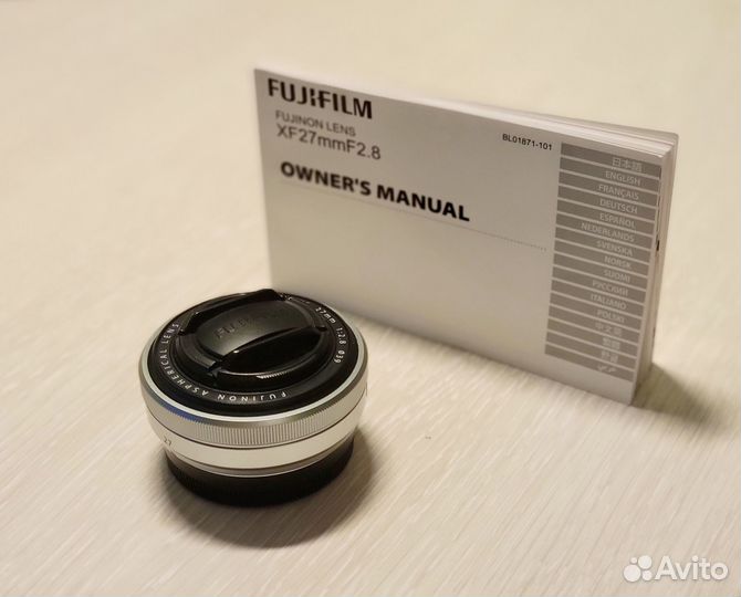 Объектив Fujifilm XF 27mm F2.8 R серебристый