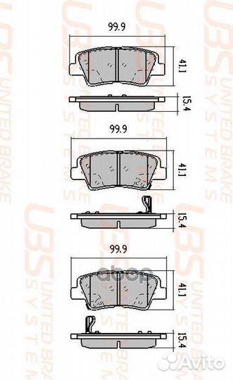 Тормозные колодки для hyundai solaris 10/i30