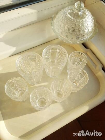 Хрустальные рюмки, бакалы СССР