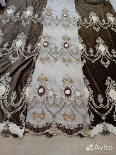 Шторы и тюль новая с кольцом