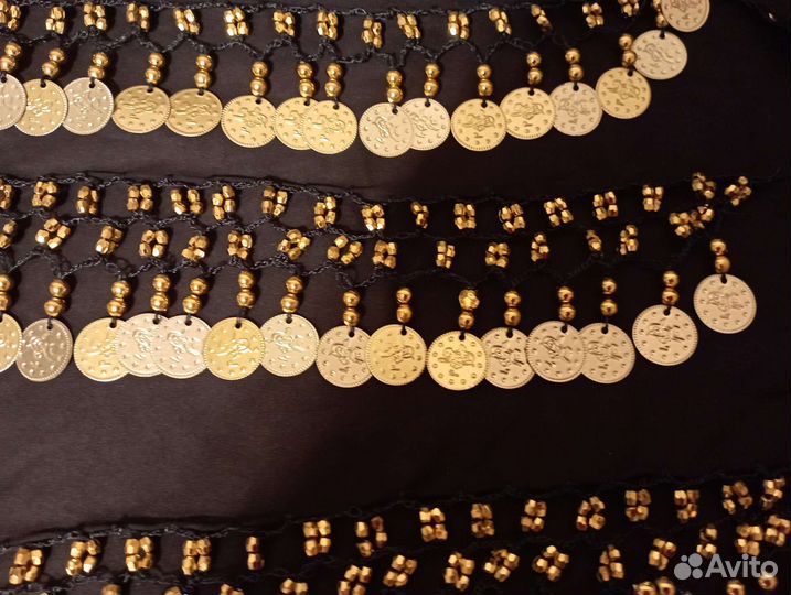 Пояс для восточных танцев 4 яруса