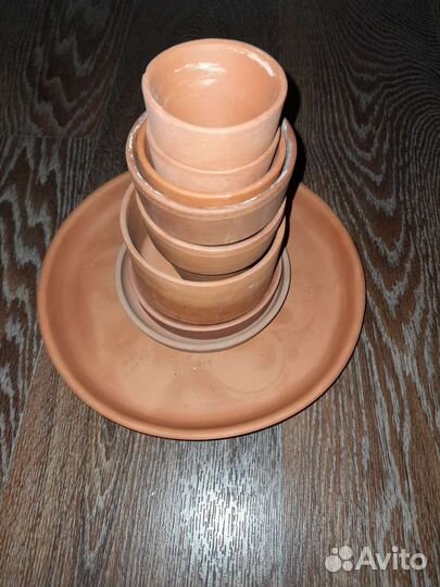 Кактусницы глиняные, миниатюрные