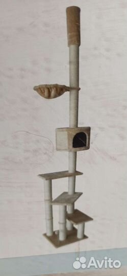 Домик для кошки до потолка (когтеточка)