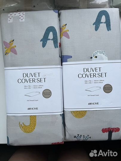 Детское постельное белье H&M home 110x125, 150x200