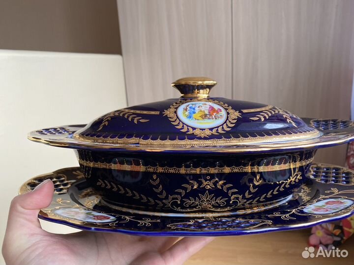 Посуда Чехия cobalt