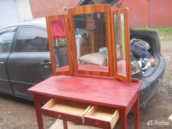 Зеркало трельяж старинное ретро винтаж май 1956