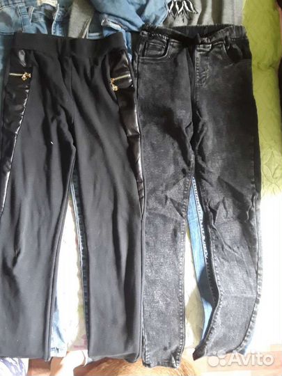 Пакет одежды на 10-11 лет джинсы,ветровка,джинсовк