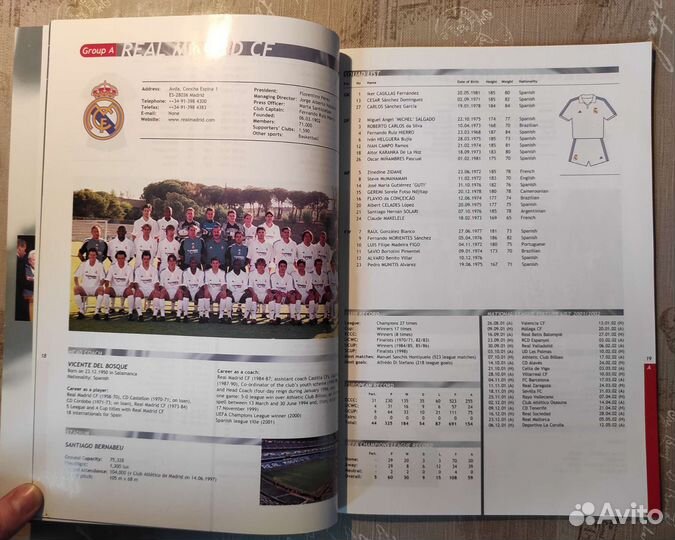 Офиц.издания к групповому этапу лч уефа 2001-2002