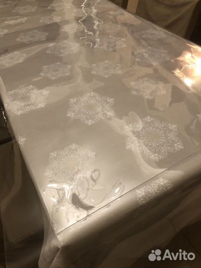 Клеенка гибкое стекло 172см на 103 см, 1,5 мм