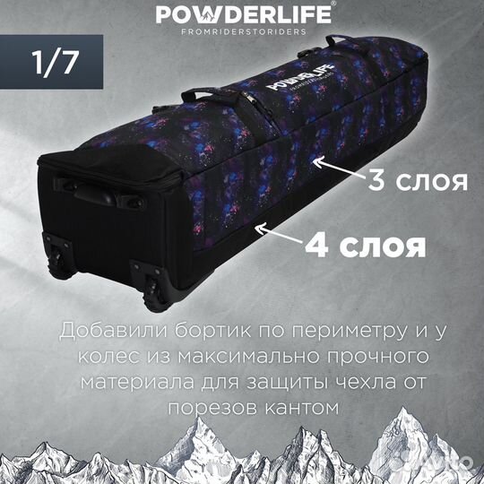 Чехол для сноуборда и горных лыж powderLife flybag