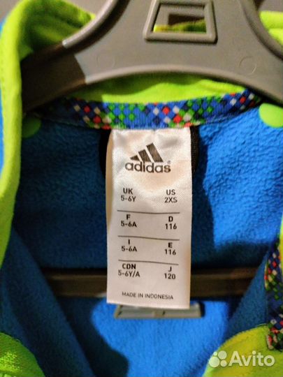 Ветровка, флиска, жилет Adidas 110-116