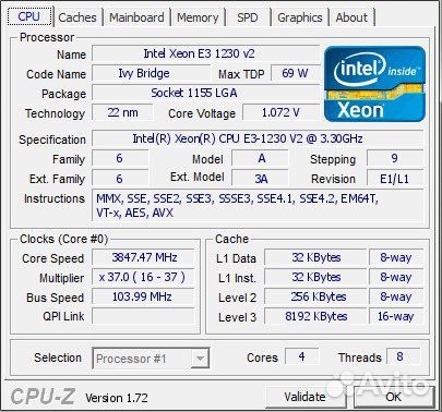 Xeon-e3 1270v3/1270v2/1240v2 LGA 1155 1150 1700