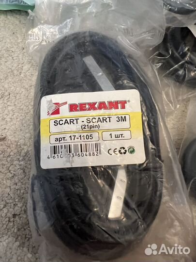 Кабель scart - scart 2 m, 3 m