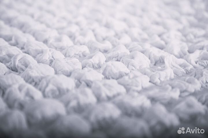 Чехол на угловой диван с оттоманкой справа, Белый