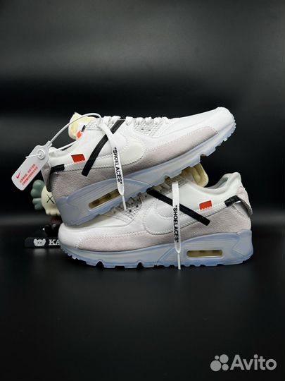 Кроссовки Nike Air Max 90 Off-White белые