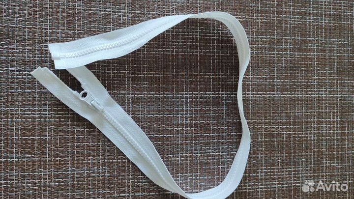 Молния разъемная белая тракторная 50 см