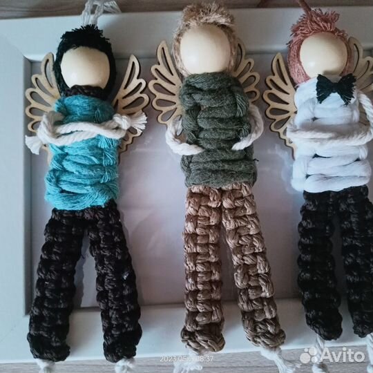 Куклы,Ангелы в технике макраме