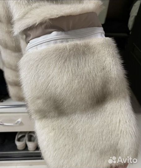 Шуба норковая с капюшоном