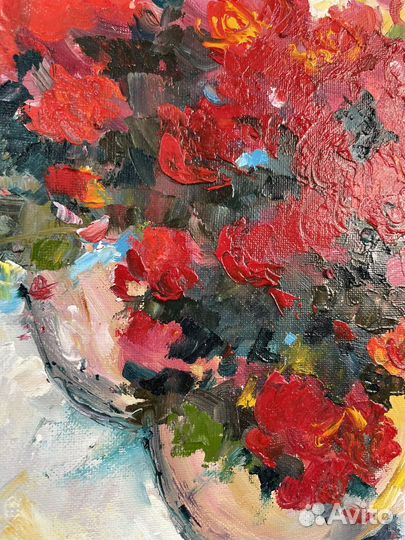 Картина маслом цветы