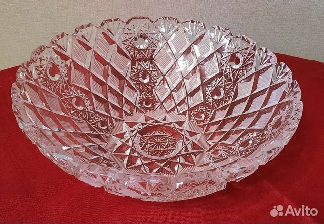 Ваза для фруктов. Хрусталь. Большая. Диаметр 24см