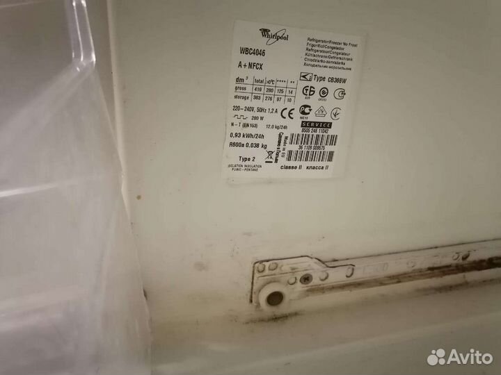 Холодильник Whirpool по запчастям