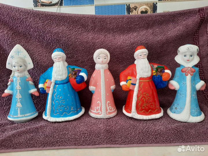 Дед Мороз и Снегурочка СССР пластик