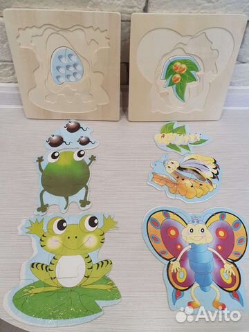 Развивающие игры, пазлы деревянные