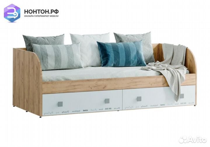 Кровать Тренд кр-01 light крафт / белый