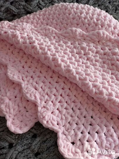 Плед детский вязаный ручная работа