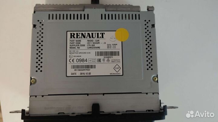 Магнитола LADA xray, Renault Duster