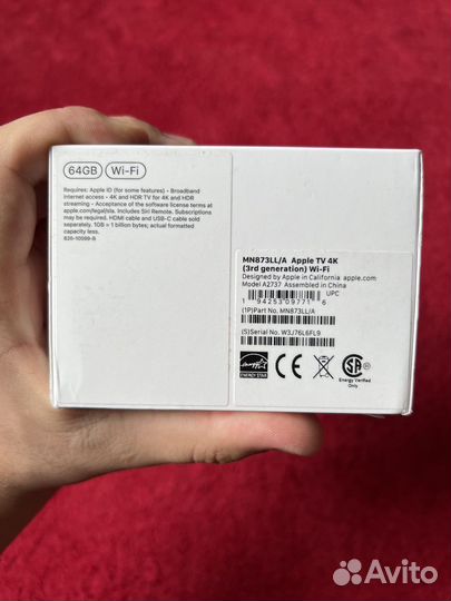 Apple TV 4K 64Gb (3rd-Generation) Новый не актив