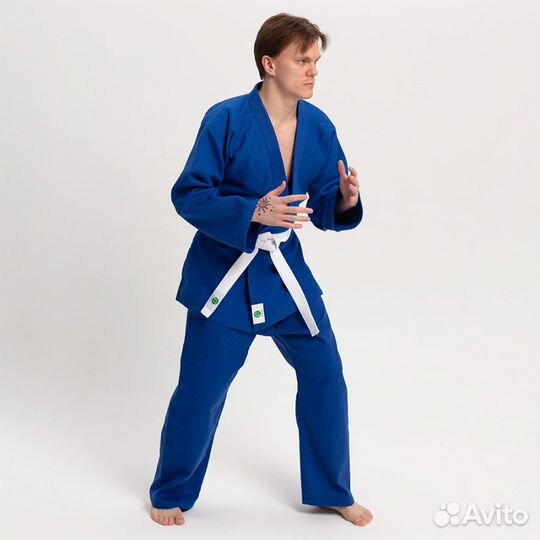 Кимоно для дзюдо синее, рост 140 см