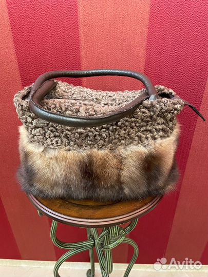 Сумка меховая соболь каракуль