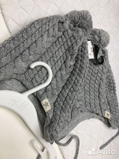 Шапка для новорождённых демисезонная новая 68,74