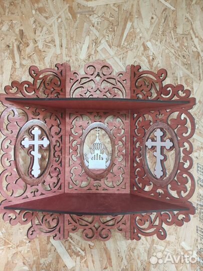 Полка для икон угловая (иконостас)