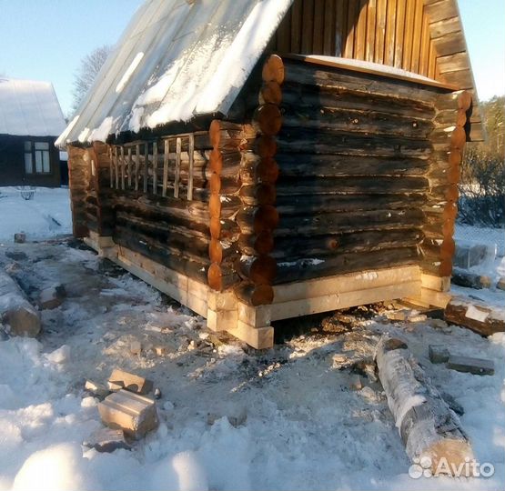 Замена венцов, подьём домов, фундамент