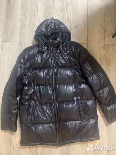 Пуховик мужской 58 размера натуральная кожа ritter