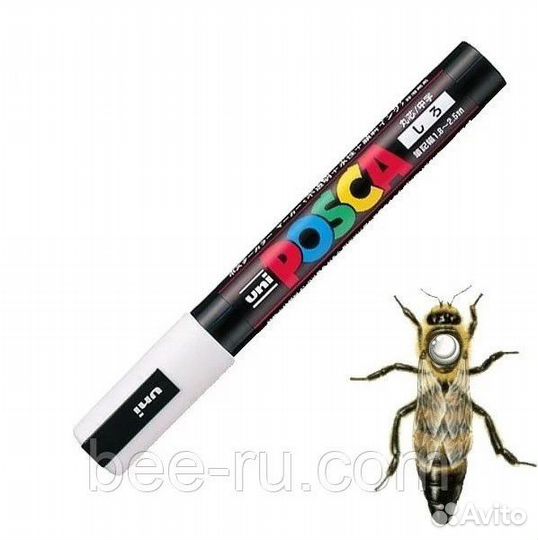 Маркер белый 1,3мм. для метки маток UNI posca (PC