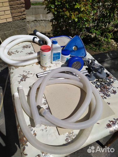 Каркасный бассейн в комплекте с аксессуарами