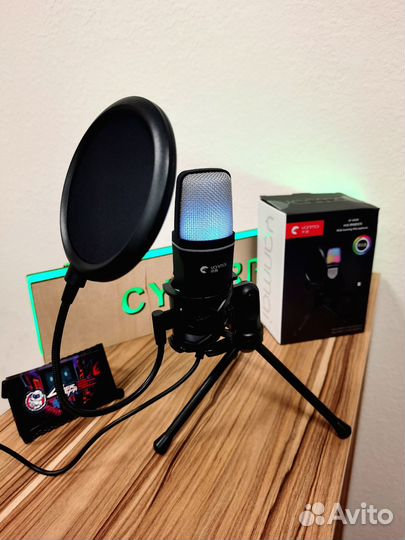 Микрофон USB RGB конденсаторный