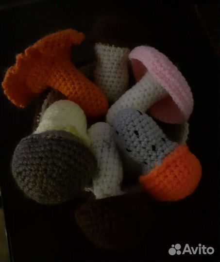 Грибы, овощи вязаные