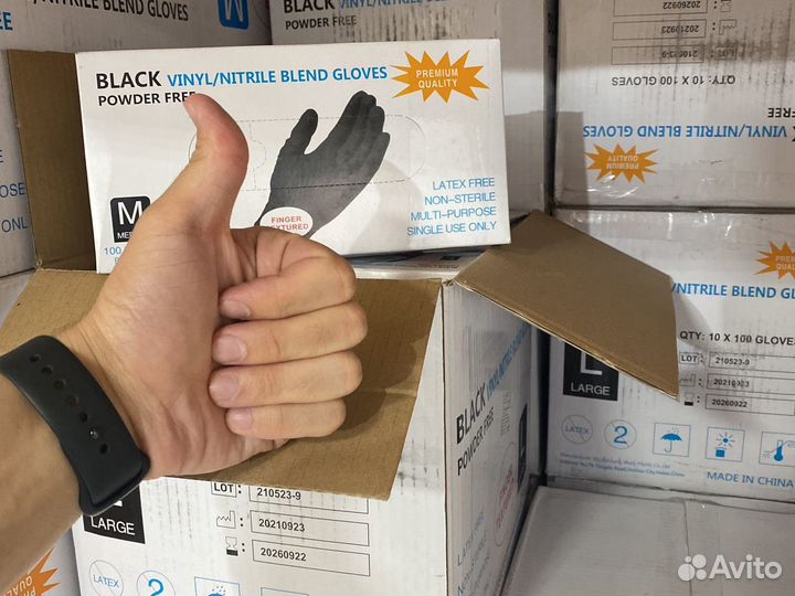 Перчатки винил+нитрил