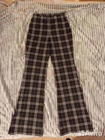Брюки женские клеш в клетку hm