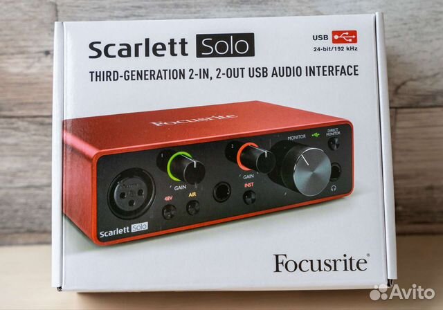 Focusrite scarlett solo 3rd gen Новые в наличии