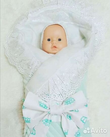 Плед детский плюшевый на выписку