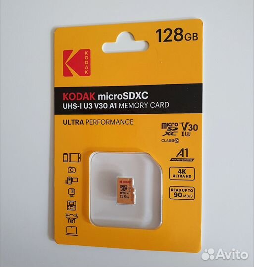Карта памяти Kodak 4K Ultra HD 128GB