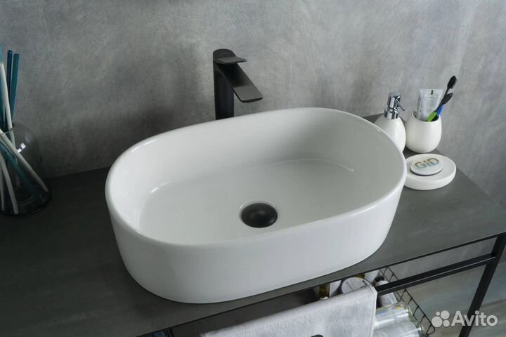 Раковина Gid Lago N9025 51111 белая, 56x35x14