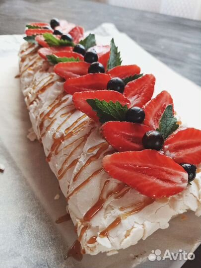 Меренговый рулет, безе