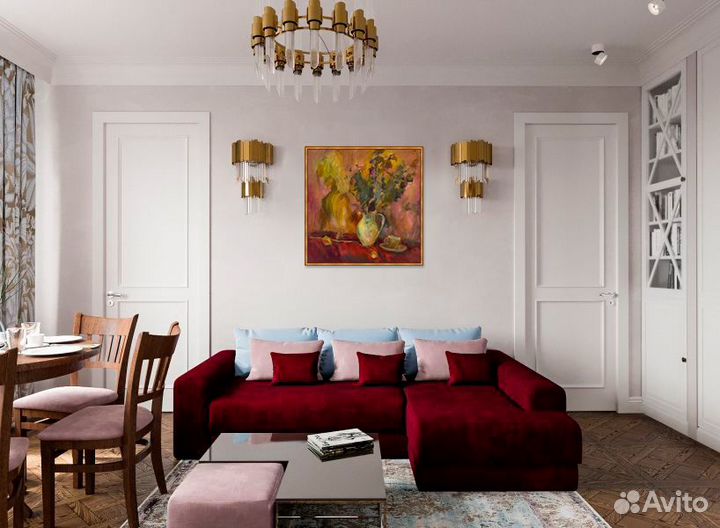 Картина маслом натюрморт, 65х66