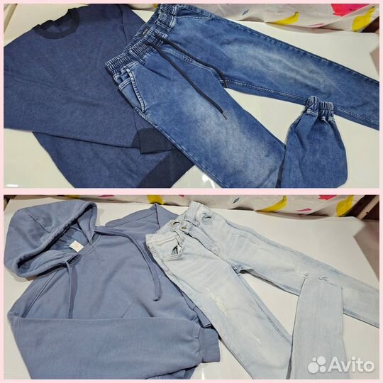 Огромный пакет (мешок) вещей на девочку от 152 р